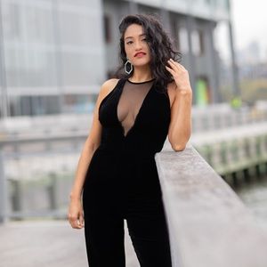 Sandro Velvet jumpsuit worth $645